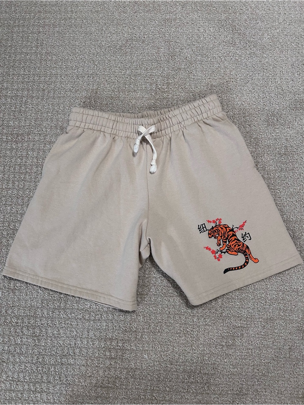 Bowery Supply Co Tiger Print Sweat Shorts Size Medium